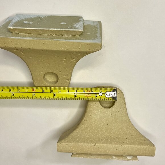 Travertine Towel Bar Holders * Cast Stone * New In Box * Holders Only - Picture 6 of 7